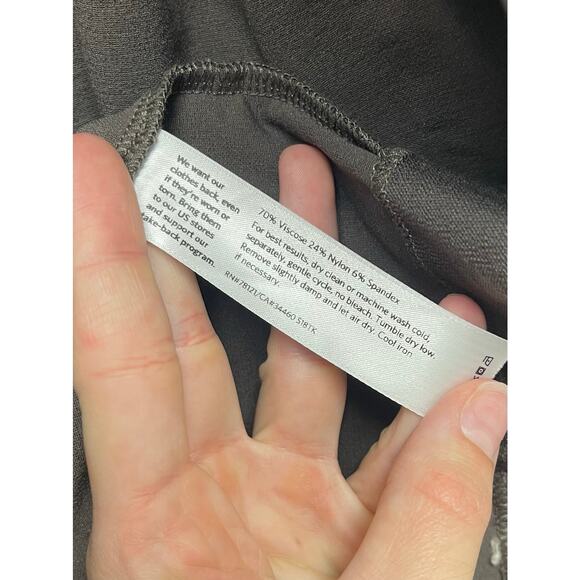 Eileen Fisher Stretch Crepe open front cardigan jacket brown size large - Picture 8 of 8